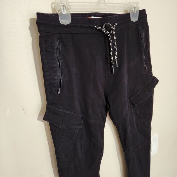 Across the pond Pants For Mens Size Medium Black Joggers - Picture 2 of 14